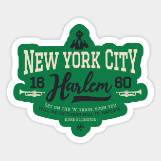 New York Harlem - Harlem Logo - Harlem Manhattan - Duke Ellington Sticker